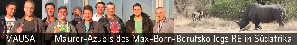 Maurer in Südafrika 2015
