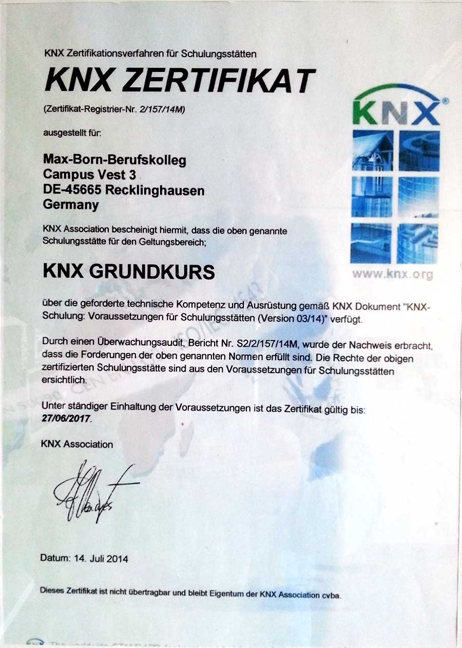KNX-Zertifikat