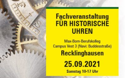 Fachveranstaltung für historische Uhren 2021