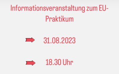 EU Infoveranstaltung – Praktikum im Ausland