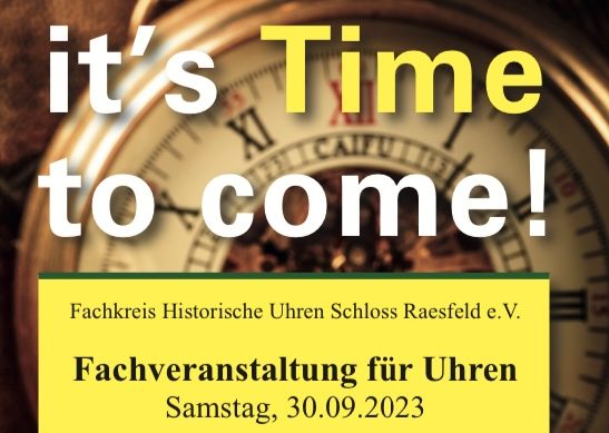 Time to come! 26. Antike Uhrenmesse am 30. September